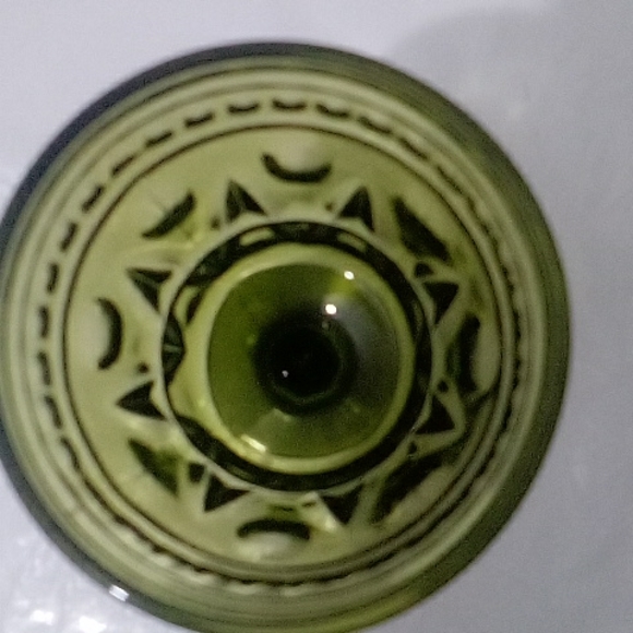 Two green glass goblets vintage - Picture 2 of 4